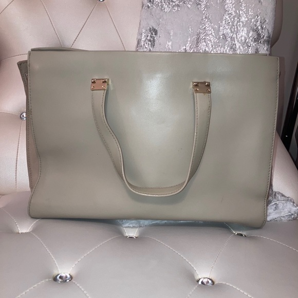 Kate Spade Parker Street Aisley Leather Suede Large Warm Putty Handbag Crossbody - Picture 8 of 16